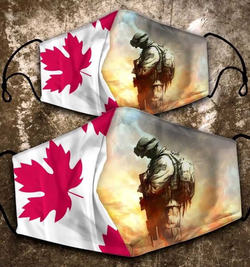 Anti-Dust Canada Veteran Face Mask Anti-Dust Maple leaves Canada Veteran Face Mask