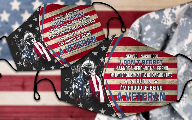 I'm Proud Of Being A Veteran Face Mask I'm Proud Of Being A US Army Veteran Face Mask