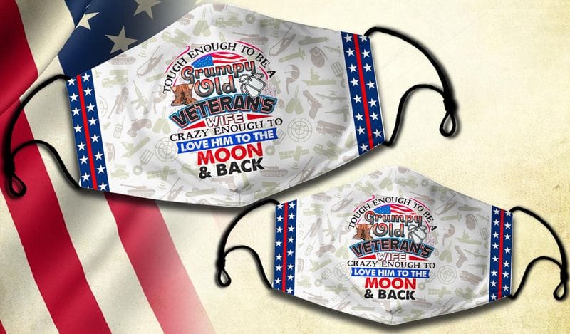Grumpy Old Veteran's Wife Face Mask Grumpy Old Veteran's Wife Face Mask for ladies