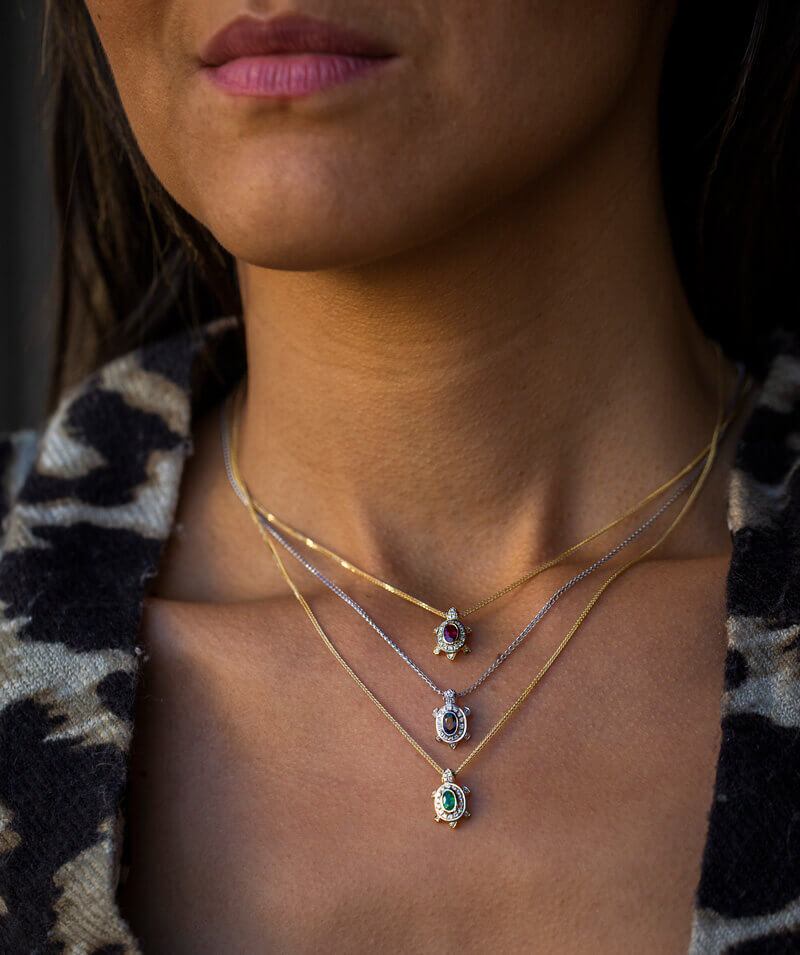 Emerald Turtle Pendant Emerald Turtle Necklace Pendant