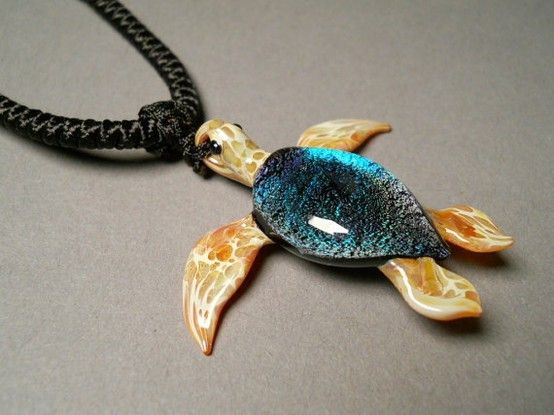 Glass sea turtle necklace Glass sea turtle necklace to help lose weight