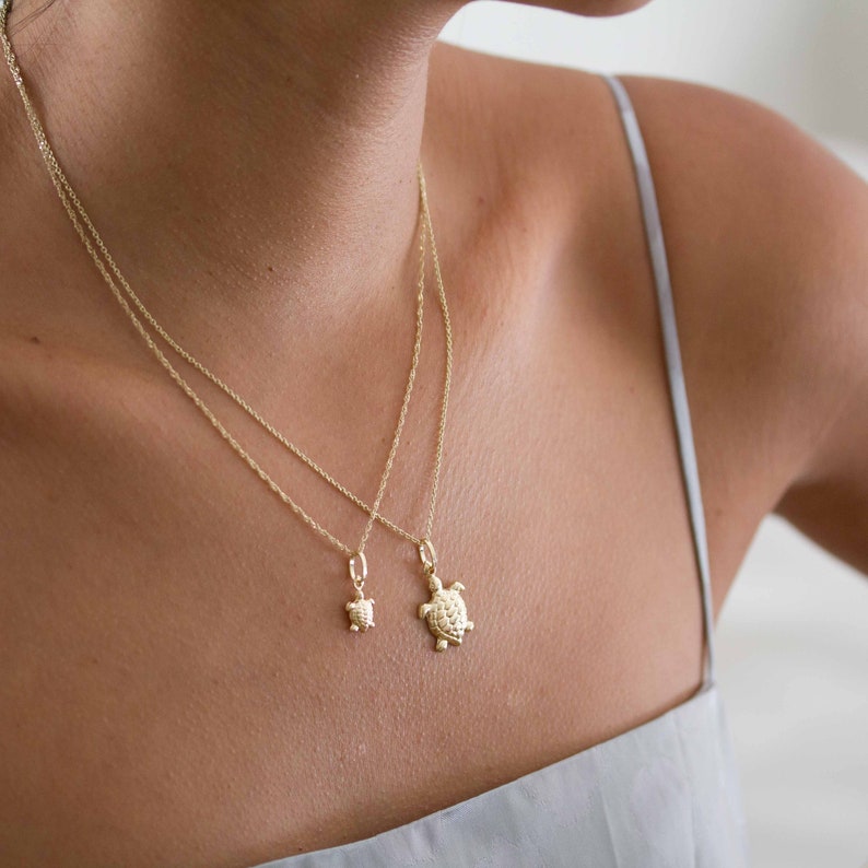 Nautical Golden Jewelry Sea Turtle Necklace Nautical Turtle Necklace, Golden Jewelry Sea Turtle Necklace, Dainty Ocean Necklace